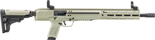 Ruger LCC Carbine Semi Automatic Rifle 45 ACP 13" Black Desert Verde Stock