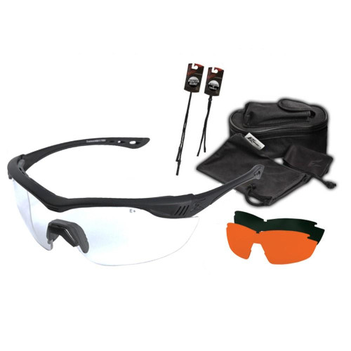 Edge Overlord 3 Lens Kit Safety Glasses Matte Black Frame