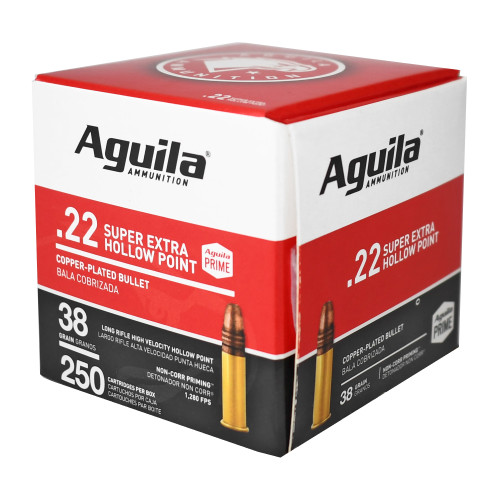 Aguila 22LR Ammo 38 Grain Hollow Point Box of 250
