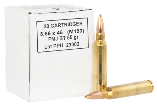 PPU PPRM556B 5.56x45mm NATO 55gr FMJBT 1000 Rounds