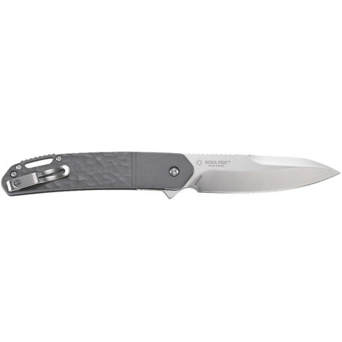 Columbia River Knife & Tool Bona Fide Folding Knife, 3 3/5" Blade, Grey