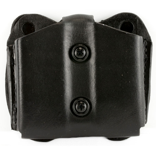 Desantis Double Magazine Pouch 9mm/40 Black Leather - Image 1