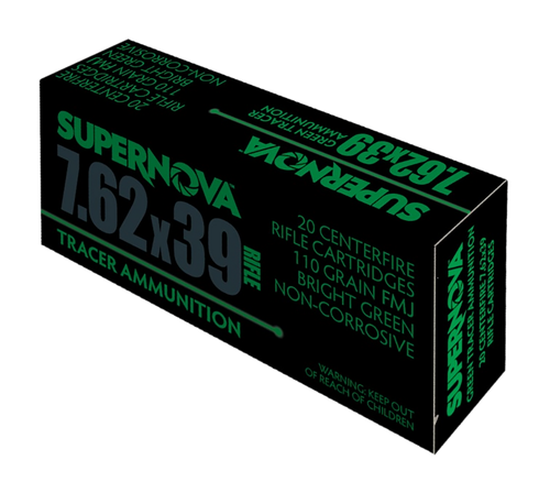 Piney Mountain Ammunition PMSN762G 7.62mm Ammo 110gr FMJ Green Tracer 20/50