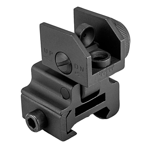NcStar Flip-Up Rear Sight AR-15 Flat-Top Aluminum Matte