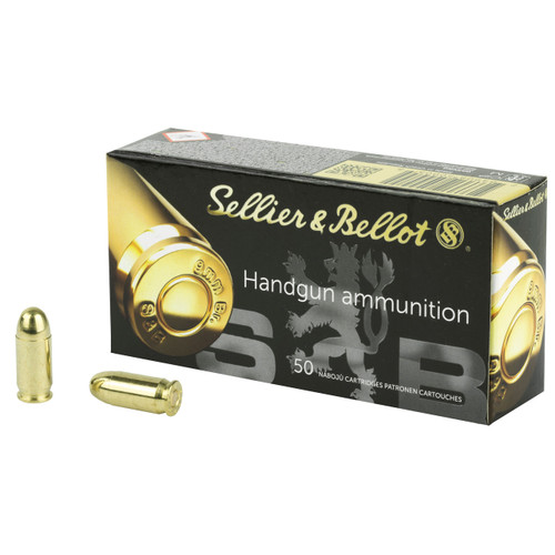 Sellier & Bellot 380 ACP Ammo 92 Grain Full Metal Jacket Box of 50
