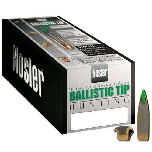Nosler Ballistic Tip Hunting 270 Caliber .277 DIA 130gr Spitzer 50 Per Box