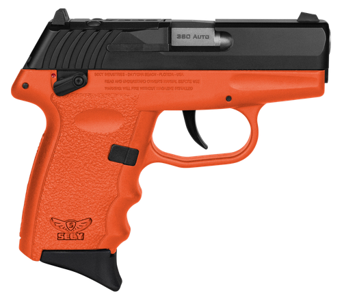 SCCY CPX-4 380 ACP Pistol 2.96" Barrel 10+1 Round Orange Polymer Grip Black Nitride Slide