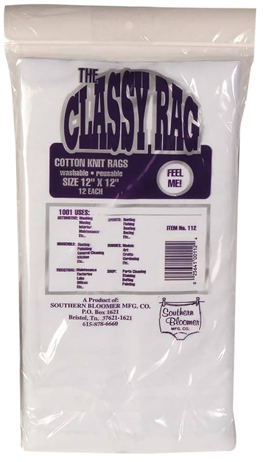 Southern Bloomer Cleaning Rags 12" x 12" Cotton Pack of 12