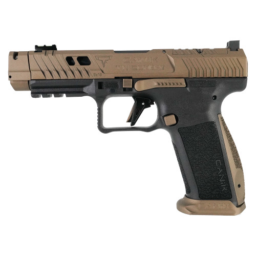 Canik TTI Combat 9mm Luger Pistol 4.6" Barrel 10+1 Round Black and Bronze