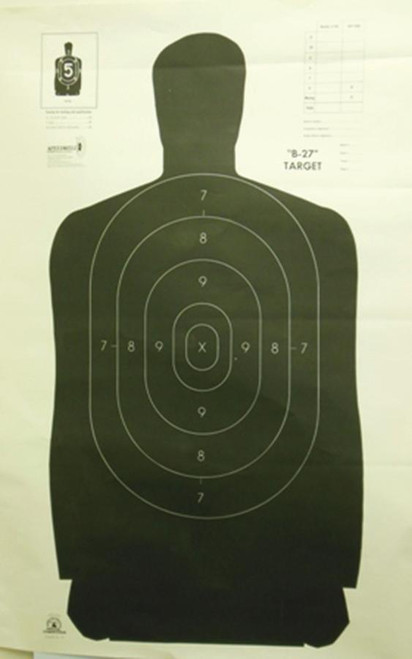 Speedwell Targets B-27 Police Silhouette Black 24x45 100 Pack