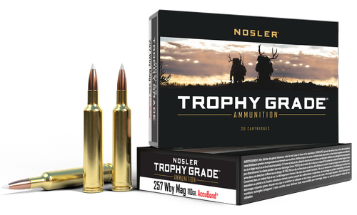 Nosler Trophy Grade 257 Wby Mag Ammo 110 Grain Nosler AccuBond Box of 20