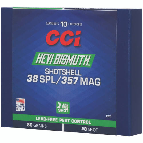 CCI Hevi Bismuth Shotshell 38 Special Ammo 80 Grain #8 Shot Box of 10 - Image 1