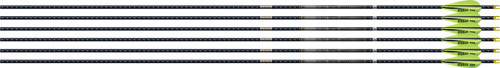 Easton 4mm EMJ Match Grade 340 Arrows with 3" AAE Hybrid Vanes (6-Pack)