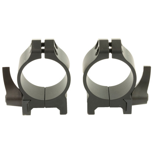 Warne Maxima QD Weaver 30mm Scope Rings Matte Black Low - Image 1