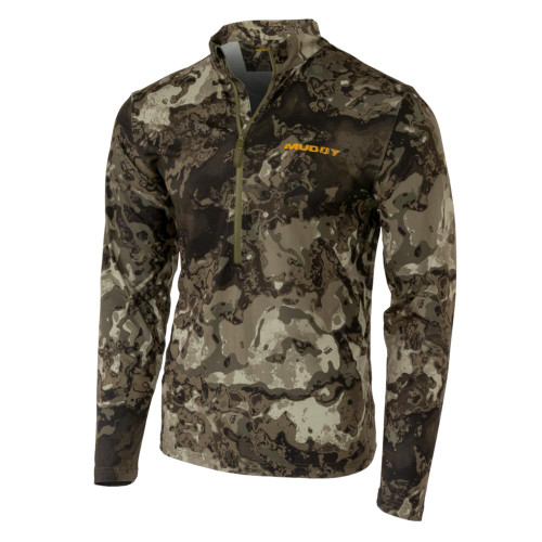 Muddy Outdoors Men's TRX Lightweight Quarter Zip Shirt Veil Canyon Gray Medium