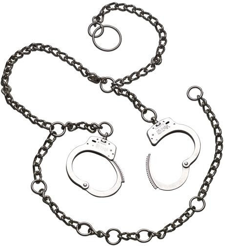 Smith & Wesson M1800 Handcuffs with Belly Chain Nickel