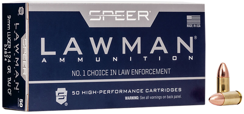 Speer Lawman Cleanfire 9mm Luger Ammo 124 Grain Full Metal Jacket Box of 50