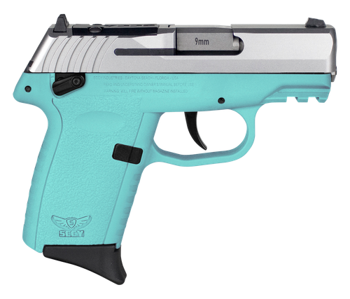 SCCY CPX-1 9mm Luger Pistol 3.1" Barrel 10+1 Round Stainless Steel Slide Blue Frame