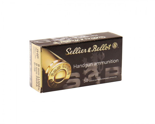 Sellier & Bellot SB9C Handgun 9mm Luger 115 gr Jacketed Hollow Point (JHP) 50 Bx