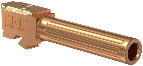 CMC Triggers 75524 Match Precision Barrel Glock 19 Gen 3-4 9mm 4.01" Bronze DLC Stainless Steel Fluted