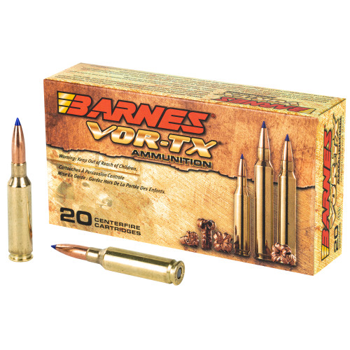 Barnes VOR-TX 6.5 Creedmoor Ammo 120 Grain Barnes Tipped Triple-Shock X Polymer Tip Lead Free Box of 20 - Image 1