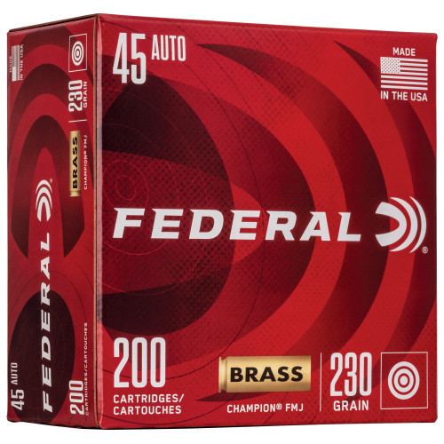 Federal Champion 45 ACP Ammo 230 Grain Full Metal Jacket Box of 200