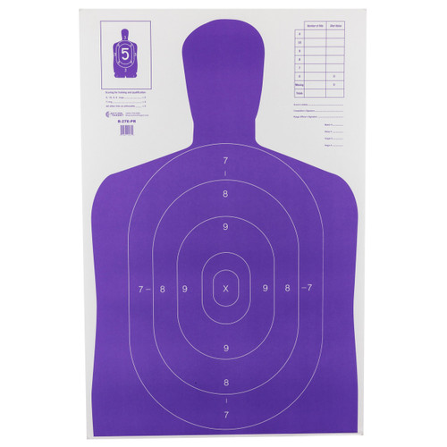 Action Target Hi-Vis Paper Target B27E 100 Pack