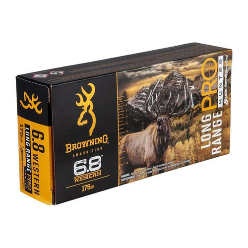 Browning Long Range Pro Hunter 6.8 Western Ammo 175 Grain Sierra Tipped GameKing Polymer Tip Box of 20