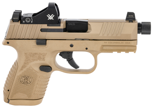FN 509 Compact Tactical 9mm Luger Pistol 4.32" Threaded Barrel 10+1 Round Flat Dark Earth