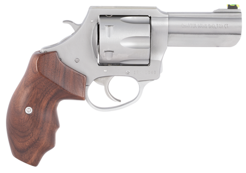 Charter Arms Professional V 357 Mag Revolver 3" Stainless Barrel 6 Round Walnut Grip