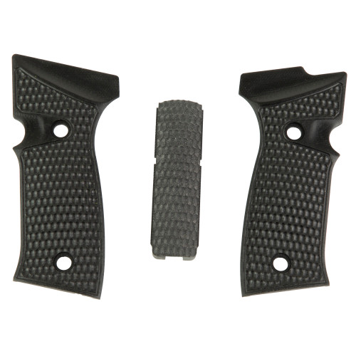 Hogue Extreme Series Grips Sig P320 AXG Palmswell Panels Piranha G10 Black - Image 1