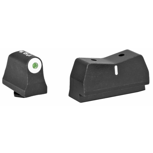 XS DXW Suppressor Height Night Sight Set for Glock 17, 19, 22, 23, 24, 26, 27, 31, 32, 33, 34, 35, 36 Steel Tritium Big Dot Front, White Stripe Rear - Image 1