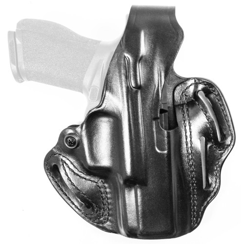 DeSantis Gunhide Thumb Break Scabbard Outside the Waistband Holster Right Hand Springfield Echelon 4.0C Leather Black