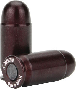 A-ZOOM Action Proving Dummy Round, Snap Cap 9x18mm (9mm Makarov) Aluminum 5PK