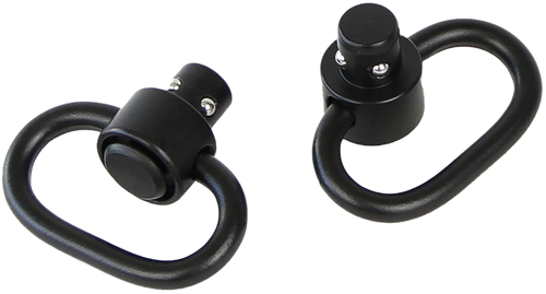 Bulldog Cases BD884 Deluxe Push Button Swivel 1.25 Inch Steel Black