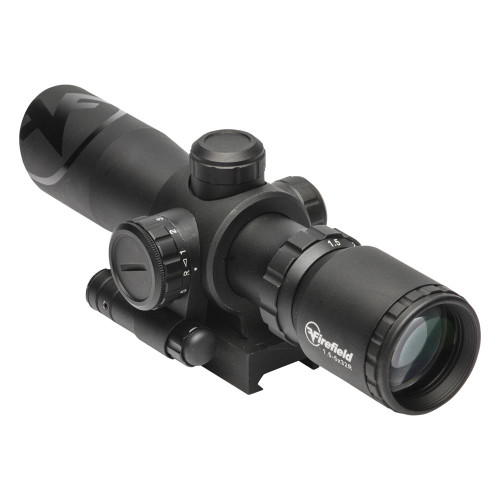 Sellmark Firefield Barrage Rifle Scope 1.5-5x32 Red Laser Mil-Dot Reticle Matte Black