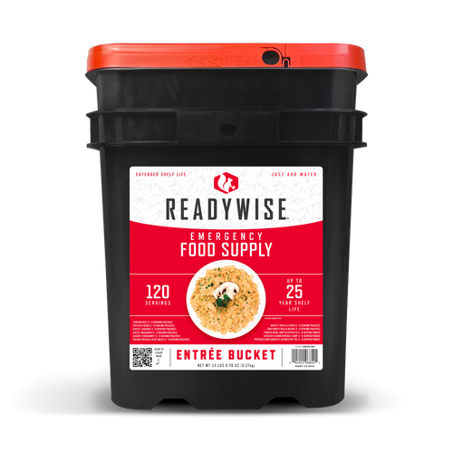 ReadyWise RW01120 Grab N Go Bucket Freeze Dried Entrees 120 Servings