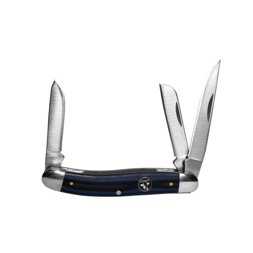Rock Ridge Outdoors Cattleman Stockman Knife 3.5 Inch Closed Multicolor G10 Handle