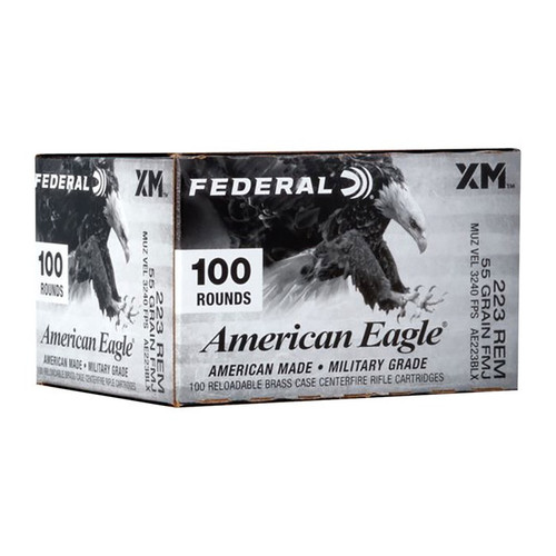 Federal American Eagle 223 Remington Ammo 55 Grain FMJ Box of 100