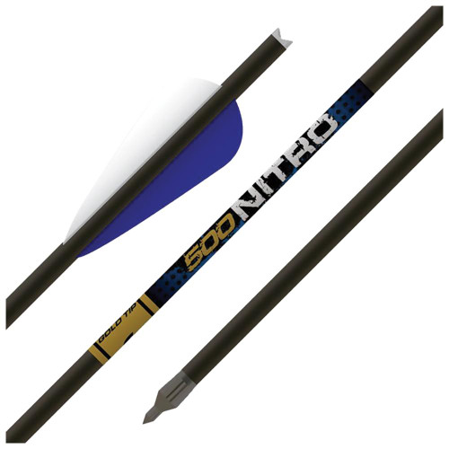 Gold Tip Nitro Crossbow Bolt 20in Flat Nocks 4in Duravanes 1/2dz