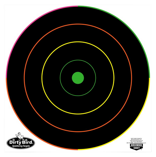 Birchwood Casey Dirty Bird 12" Multicolor Bullseye Target 100PK