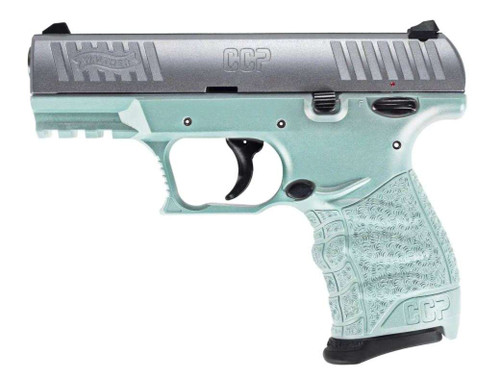 WALTHER CCP M2 HGA 9MM 3.54IN BBL FS ANGEL BLUE STAINLESS 2 8RD MAGS