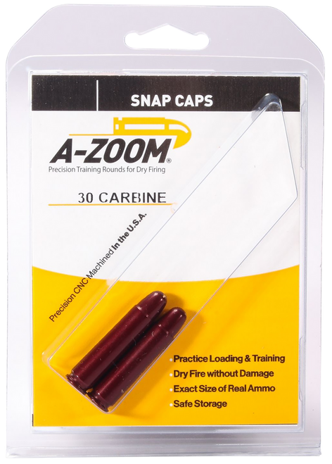 A-Zoom Action Proving Dummy Round, Snap Cap .30 Carbine Aluminum 2PK