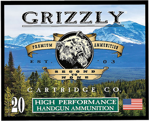 Grizzly Cartridge High Performance Handgun 10mm Auto Ammo 165 Grain Jacketed Hollow Point Box of 20