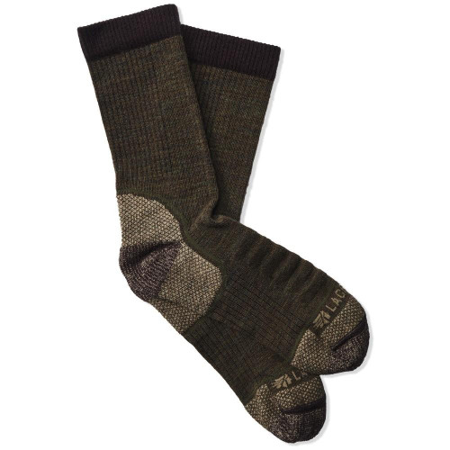 LaCrosse Men's Lightweight Copper Crew Socks Olive Medium