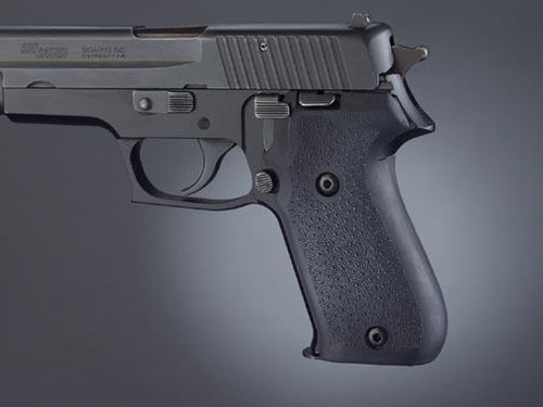 Hogue Rubber Grip Panels Sig P220 Side Magazine Release Black