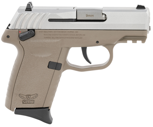 SCCY CPX-1 9mm Luger Pistol 3.1" Barrel 10+1 Round Stainless Slide FDE Frame