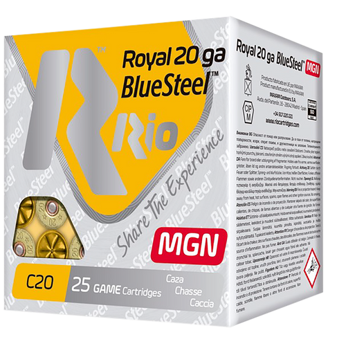 Rio Ammunition RBSM202 BlueSteel 20 Gauge 3" 1 oz 2 Shot 25/Box