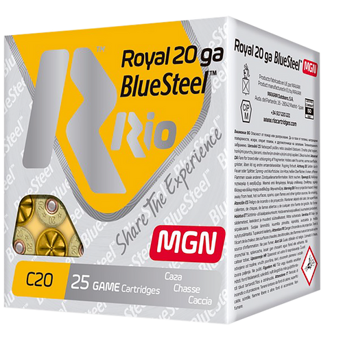Rio Ammunition RBSM202 BlueSteel 20 Gauge 3" 1 oz 2 Shot 25/Box