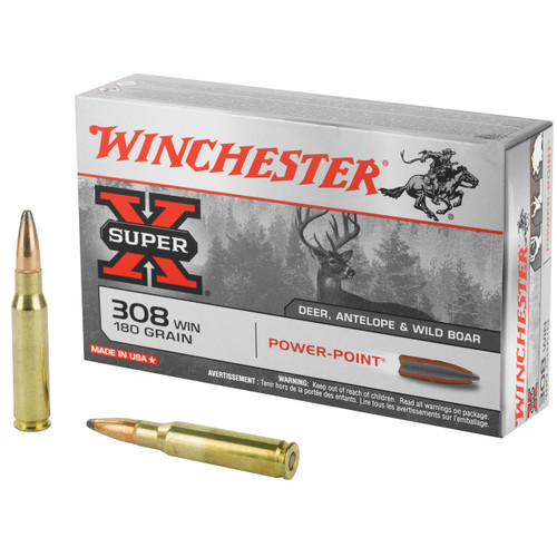 Winchester Super-X 308 Winchester Ammo 180 Grain Power-Point Box of 20